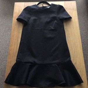 H&M Drop Waist Silk Black Dress NWOT